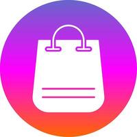 Shopping Bag Glyph Gradient Circle Icon vector