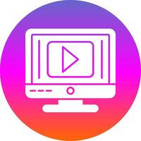 Play Glyph Gradient Circle Icon vector