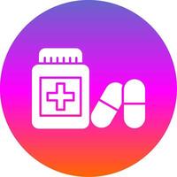 Health Glyph Gradient Circle Icon vector