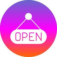 Open Glyph Gradient Circle Icon vector