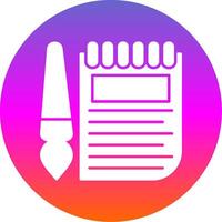 Sketchbook Glyph Gradient Circle Icon vector