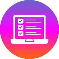 Checklist Glyph Gradient Circle Icon vector