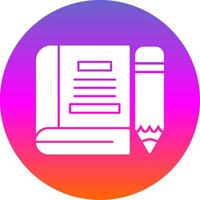 Book Glyph Gradient Circle Icon vector