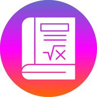 Book Glyph Gradient Circle Icon vector