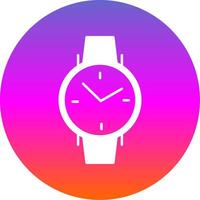 Wristwatch Glyph Gradient Circle Icon vector