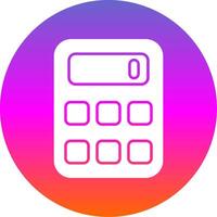 Calculator Glyph Gradient Circle Icon vector