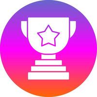 Trophy Glyph Gradient Circle Icon vector