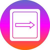 Right Glyph Gradient Circle Icon vector