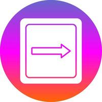 Right Glyph Gradient Circle Icon vector