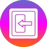 Log In Glyph Gradient Circle Icon vector