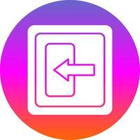 Log In Glyph Gradient Circle Icon vector