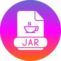 Jar Glyph Gradient Circle Icon vector