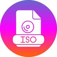 Iso Glyph Gradient Circle Icon vector