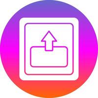 Out Glyph Gradient Circle Icon vector