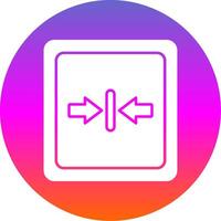 Minimize Glyph Gradient Circle Icon vector