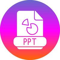 Ppt Glyph Gradient Circle Icon vector