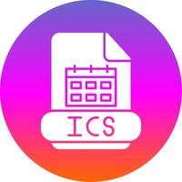 Ics Glyph Gradient Circle Icon vector