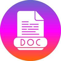 Doc Glyph Gradient Circle Icon vector