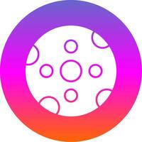 Big Moon Glyph Gradient Circle Icon vector