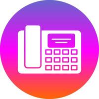 Telephone Glyph Gradient Circle Icon vector