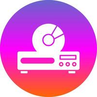 Dvd Player Glyph Gradient Circle Icon vector