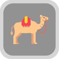 Camel Flat Round Corner Icon vector