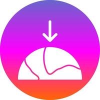 Gravity Glyph Gradient Circle Icon vector