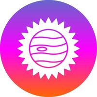 Eclipse Glyph Gradient Circle Icon vector