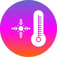 Snowflake Glyph Gradient Circle Icon vector