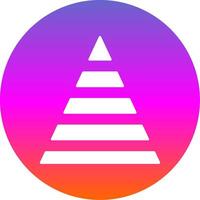 Pyramid Chart Glyph Gradient Circle Icon vector