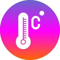 Celsius Glyph Gradient Circle Icon vector