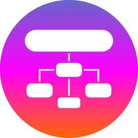 Hierarchical Structure Glyph Gradient Circle Icon vector