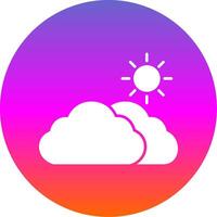 Day Glyph Gradient Circle Icon vector