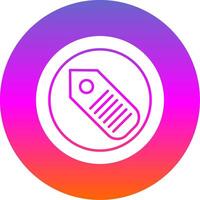 Tag Glyph Gradient Circle Icon vector