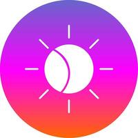 Eclipse Glyph Gradient Circle Icon vector