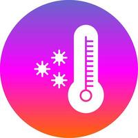 Thermometer Glyph Gradient Circle Icon vector