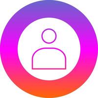 User Glyph Gradient Circle Icon vector