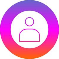 User Glyph Gradient Circle Icon vector