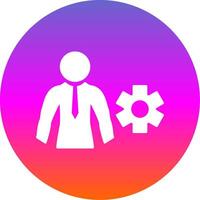 Businessman Glyph Gradient Circle Icon vector