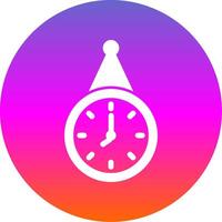 Wall Clock Glyph Gradient Circle Icon vector