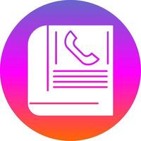 Contact Book Glyph Gradient Circle Icon vector