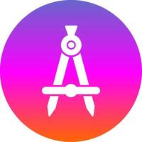 Compass Glyph Gradient Circle Icon vector