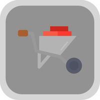 Cart Flat Round Corner Icon vector