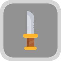 Dagger Flat Round Corner Icon vector