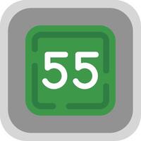 Fifty Five Flat Round Corner Icon vector