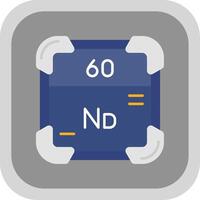 Neodymium Flat Round Corner Icon vector
