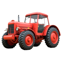 AI generated Png of Tractor against transparent Background