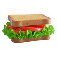 AI generated Png of Sandwich against transparent Background