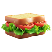 ai generiert png von Sandwich gegen transparent Hintergrund