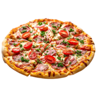 ai generiert png von Pizza gegen transparent Hintergrund